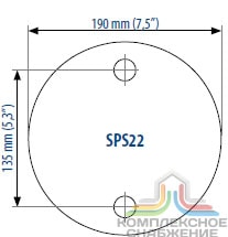 Габаритный чертёж теплообменника Sondex SPS22